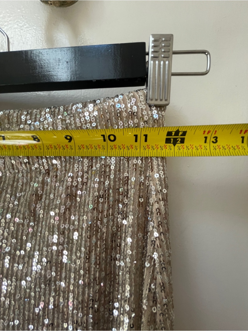 Sequin Wide-Leg Pants- Champagne - Picture 7 of 14